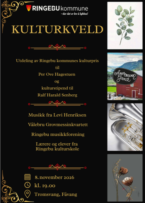 Lenke til artikkel: Ringebu kommunes kulturkveld 8. november